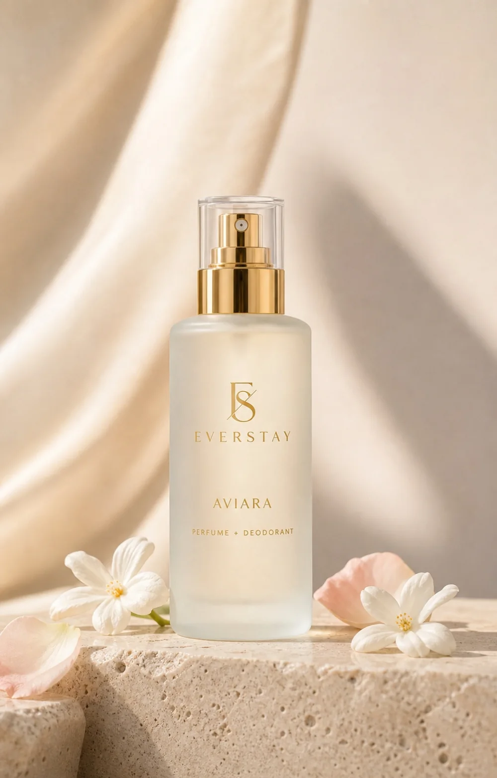 Aviara deodorant and fine-fragrance bottle by EVERSTAY
